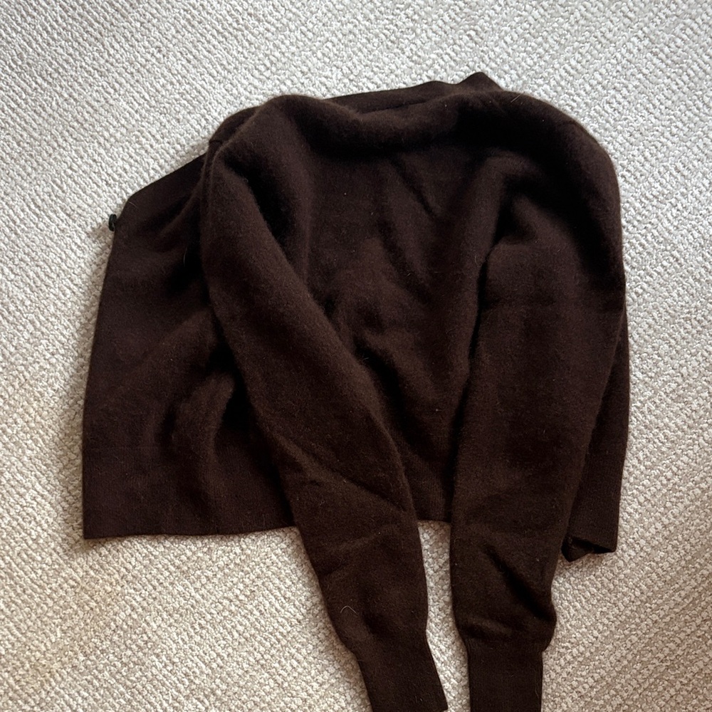 Wilfred Dark Brown Button-Up Cardigan - Picture 3 of 3